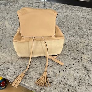 Rebecca Minkoff Neutral leather tassel backpack bag